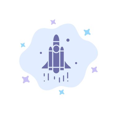 Fırlatma, Roket, Uzay, Soyut Bulut Ba Teknoloji Mavi Simge