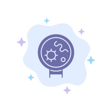 Bakteri, Virüs, Tıbbi, Soyut Bulut B Mavi Simge Ara