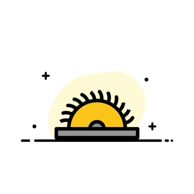 İnşaat, Testere, Alet, Gereçler İş Düz Hat Dolu Ico