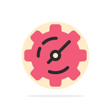 Dişli, Ayar, Zamanlayıcı Soyut Daire Arka Plan Düz renk Simgesi