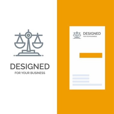 Denge, İrlanda, Hukuk Gri Logo Tasarım ve Kartvizit Templat