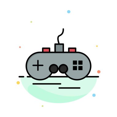 Joystick, Kablosuz, Xbox, Gamepad Abstract Düz Renk Simgesi Templ