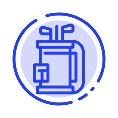 Çanta, Klüp, Ekipman, Golf, Çubuk Mavi Noktalı Satır Simgesi