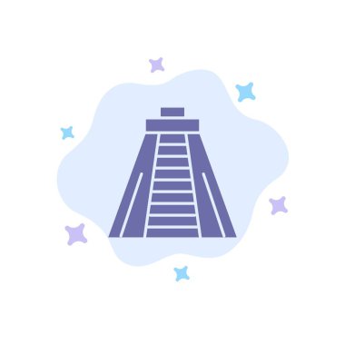  Chichen Itza, Landmark, Soyut Bulut Ba Anıt Mavi Simge