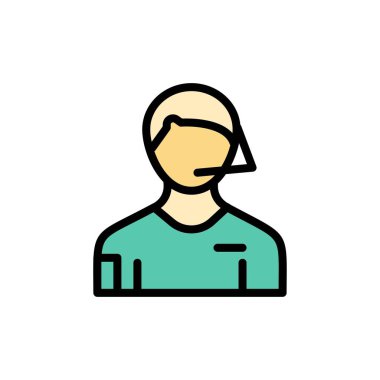 Hakem, Futbol, Yargıç, Linesman, Hakem Düz Renk Simgesi. Ve