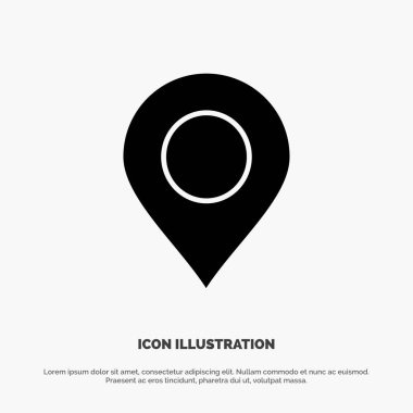 Konum, İşaretçi, Sabit katı Gph Simgesi vektörü