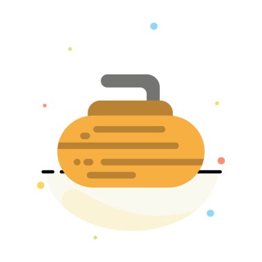 Kaseler, Curling, Ekipman, Spor Soyut Düz Renk Simge Templa