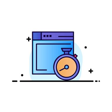 Dosya, Brower, Pusula, Bilgisayar İş Logo Şablonu. Düz Co