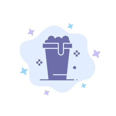 Cam, Çorba, Yıkama, Soyut Bulut Backgrou Mavi Simge Temizleme