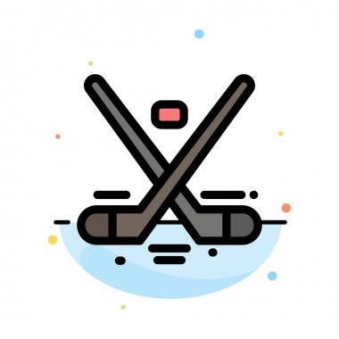 Kanada, Oyun, Hokey, Buz, Olimpiyatlar Soyut Düz Renk Simgesi Tem