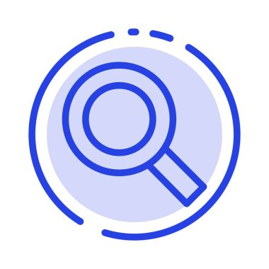 Büyüteç, Arama, Yakınlaştırma, Mavi Noktalı Çizgi Simgesi bul