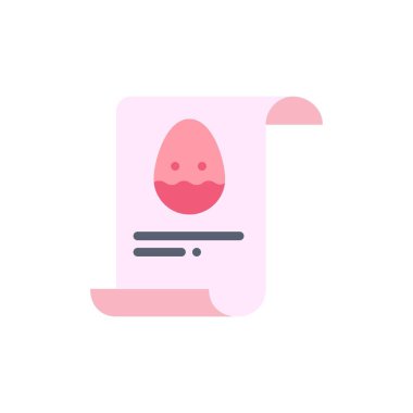 Dosya, Veri, Paskalya, Yumurta Düz Renk Simgesi. Vektör simgesi afiş Tem