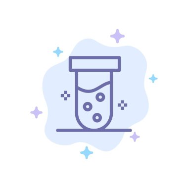 Tüp, Laboratuvar, Test, Soyut Bulut Backgr Biyokimya Mavi Simge