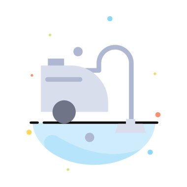 Temiz, Temizleyici, Temizlik, Vakum Soyut Düz Renk Simge Templa