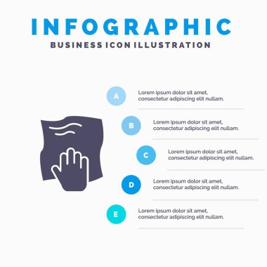 Temizlik, El, Ev Işi, Ovmak, Scrub Katı Simge Infographics 5 