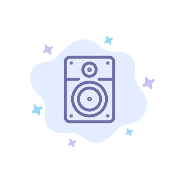 Speaker, Loud, Music, Education Blue Icon on Abstract Cloud Retour — Image vectorielle