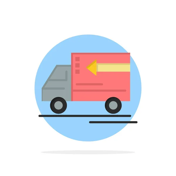 Вантажівка, доставка, товари, транспортні засоби Абстрактне коло Фон плоский — стоковий вектор