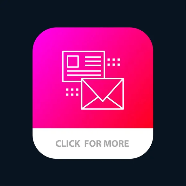 Mailing, Conversation, Courriels, Liste, Bouton d'application mobile Mail. Et... — Image vectorielle