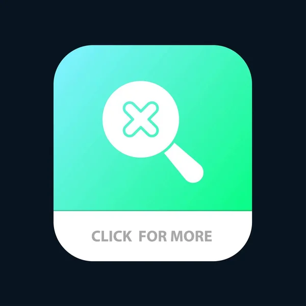 Vergrößern, suchen, zoomen mobile App-Taste. Androide und ios glyph versio — Stockvektor