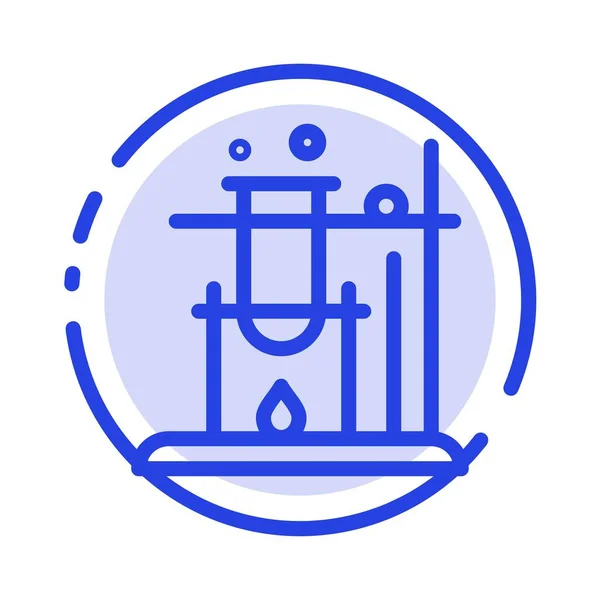 Seperti, Science, Space Blue Dotted Line Icon - Stok Vektor