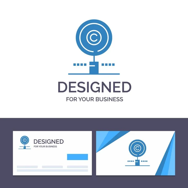 Szablon Creative Business Card i logo zawartość, prawa autorskie, FIN — Wektor stockowy