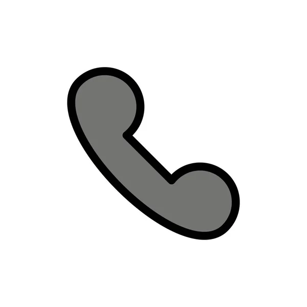 Ring, innkommende, Telefon Flat Color Icon. Vektorikonbanner T – stockvektor