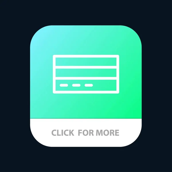 Affaires, Carte, Crédit, Finance, Interface, Utilisateur Mobile App Butt — Image vectorielle