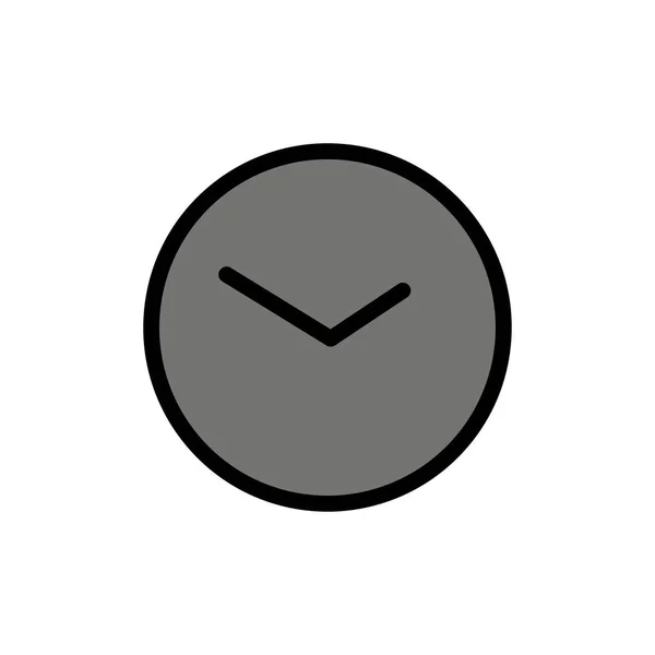 Grundlegende, Uhr, Zeit, Uhr flache Farbe Symbol. Vektor-Symbol Banner t — Stockvektor
