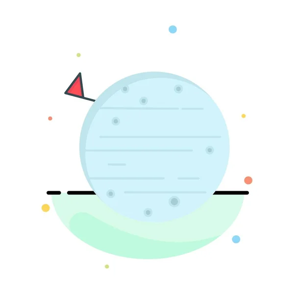 Maan, planeet, ruimte, squarico, aarde platte kleur pictogram vector — Stockvector