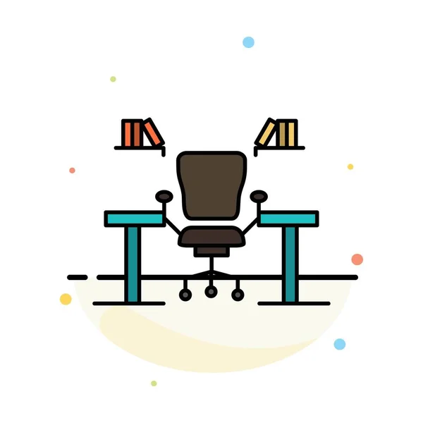 Table, Entreprise, Chaise, Ordinateur, Bureau, Résumé du lieu de travail — Image vectorielle