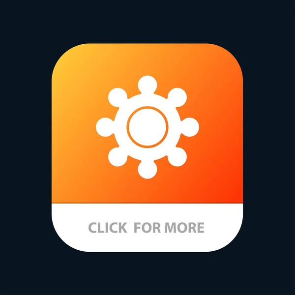 Engrenagem, Configuração, Cogs Mobile App Button. Android e IOS Glyph Ver — Vetor de Stock