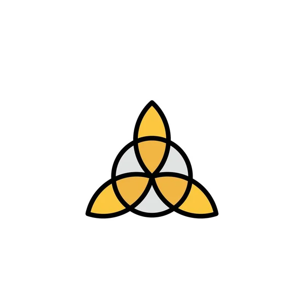 Celtic, Irlanda, Flower Business Logo Template. Cor plana —  Vetores de Stock