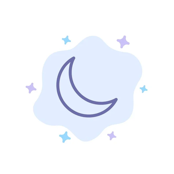 ดวงจันทร์, คืน, นอน, ไอคอนสีน้ําเงินธรรมชาติบน Abstract Cloud Backgrou — ภาพเวกเตอร์สต็อก