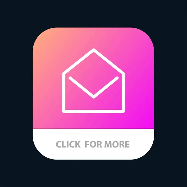 Business, Mail, Message, Open Mobile App Button. Android et IOS — Image vectorielle