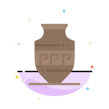 Amphora, Antik Kavanoz, Yunanistan, Kavanoz Soyut Düz Renk Simge Templ