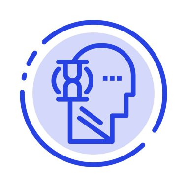 Bekle, Cam, Kullanıcı, Erkek Mavi Noktalı Çizgi Simgesi