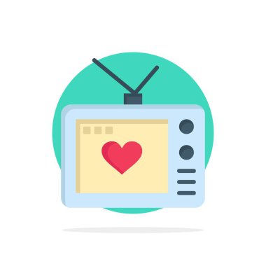 Televizyon, Aşk, Sevgililer, Film Soyut Daire Arka Plan Fl