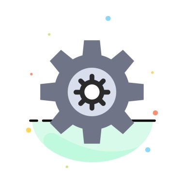 Dişli, Ayar, Motivasyon Soyut Düz Renk Simgesi Şablonu