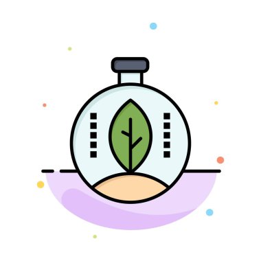 Yeşil, Yenilik, Enerji, Güç Soyut Düz Renk Simge Templa