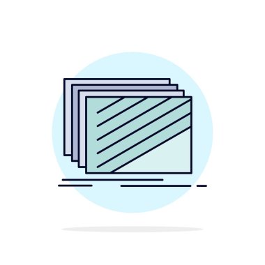 Tasarım, katman, düzen, doku, dokular Düz Renk Simge Vektör