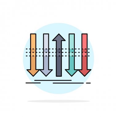 Ok, iş, ayrım, ileri, bireysellik Düz Renk 