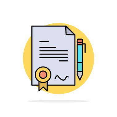 Anlaşma, Sertifika, Bitti, Deal Abstract Circle Arka Plan Fl