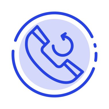 Arama, Telefon, Callback Mavi Noktalı Hat Simgesi