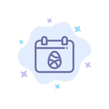 Takvim, Yumurta, Paskalya, Soyut Bulut Backgroun Günü Mavi Simge