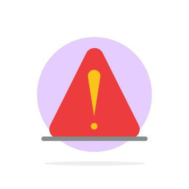 Uyarı, Tehlike, Uyarı, Lojistik Soyut Daire Arka Plan Düz