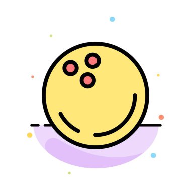 Top, bowling, spor, Strike soyut düz renk simge şablonu