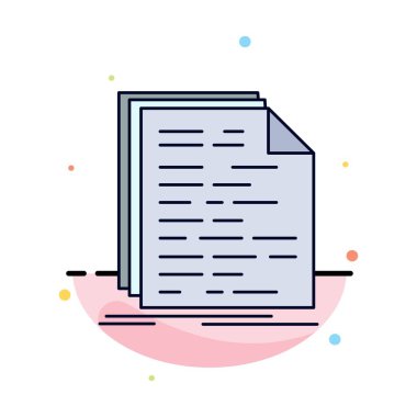 Kod, kodlama, doküman, programlama, komut dosyası Düz Renk Simgesi Vektör