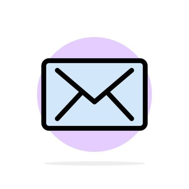 E-posta, posta, mesaj soyut daire arka plan düz renk simgesi