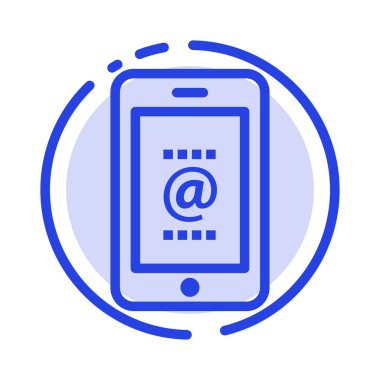 Mobil, Posta, Kimlik, Telefon, Mavi Noktalı Hat Hattı Simgesi