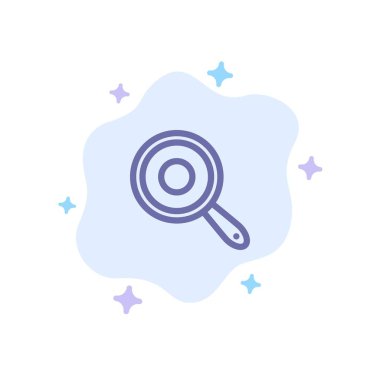 Pan, Kızartma, Mutfak, Izgara Mavi Simge Soyut Bulut Backgr